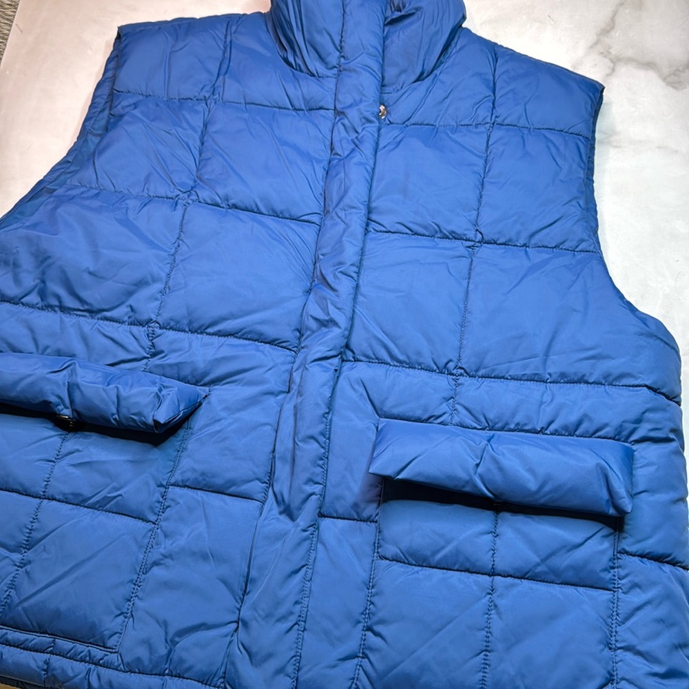 Beyond Yoga Puffer Vest Gilet Blue